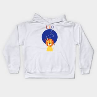 Leo the lion star sign Kids Hoodie